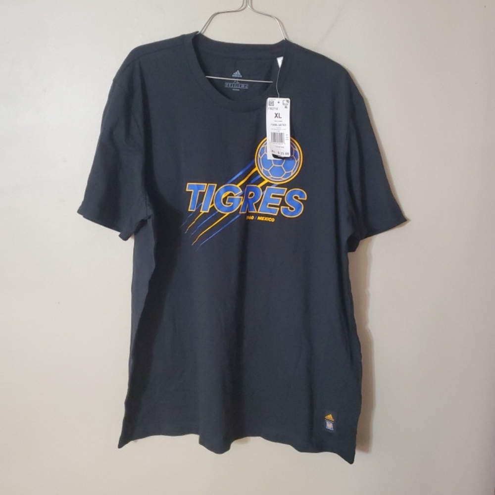 Adidas Tigres UANL DNA Graphic 1960 Mexico Tee Shirt Futbol/Soccer #2131.